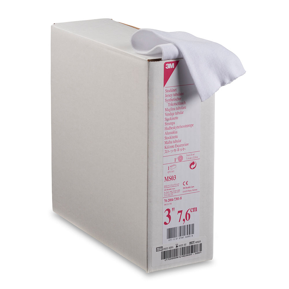 3M™ Synthetic Cast Stockinet, MS03, 3 in x 25 yd (7.6 cm x 22.8 m), 1 ROL/CS