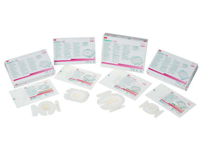Pansement de maintien pour cathéters I.V. imprégné de gluconate de chlorhexidine 3M™ Tegaderm™ CHG