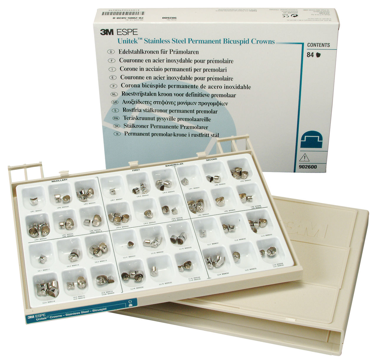 3M™ Unitek™ Stainless Steel Permanent Bicuspid Crowns Kit