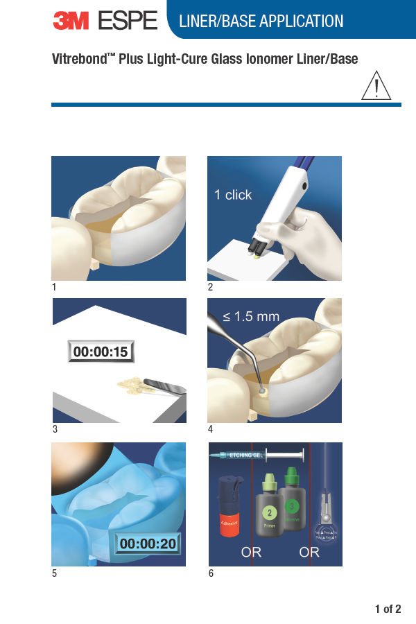 3M™ Vitrebond™ Plus Liner/Base Application Technique Guide