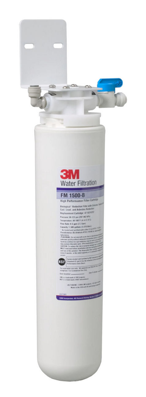 3M™ Water Factory Systems™ Under Sink Water Filtration System FM DWS 1500, 05-61002, 0.5 um, 10/Case