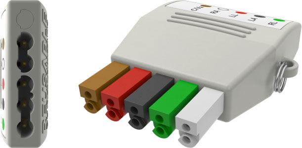 Telemetry Adapter, YMA5SD, 5-Lead, Schiller or Siemens Drager branded telemetry monitors, 1 EA