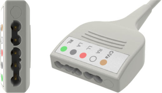 ECG Monitoring Cable, 5-Lead, Datex Ohmeda monitor to 3M Universal Yoke,With Yokemate LWS®, 1 EA, YMC5AAMIR