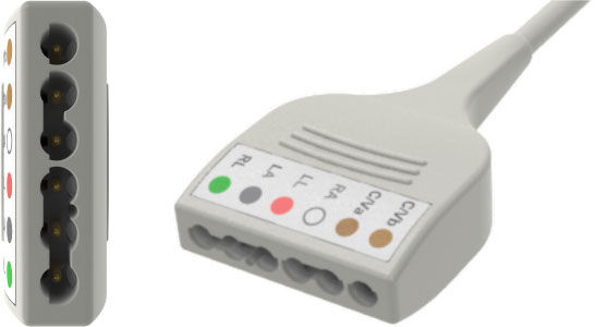 Yokemate LWS® ECG Cable with Universal Connector, YMC6AAMIR