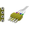 ECG Disposable Leadwire, 4-Lead, Universal, Pinch Connect, Shield Ribbon Cable and Combiner, YMDLWS4SV