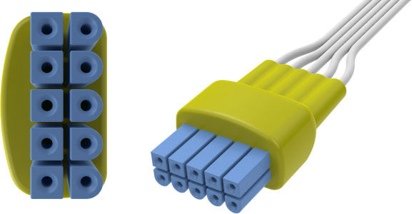 ECG Disposable Leadwire, YMDLW5SDSP, 5-Lead, DataScope TelePak, PIN, 50in, with Shielded Ribbon Cable, 25 EA/CS