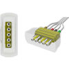 AMC&E 5-Lead Universal DIN to Snap with Shielded Ribbon Cable and Combiner, 50", Packed 25/Case, YMDLW5SS