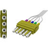 ECG Disposable Leadwire, YMDLW5SV, 5 V-Lead, Philips IntelliVue or 3M Universal Yoke, Snap, 50 in, 25 EA/CS