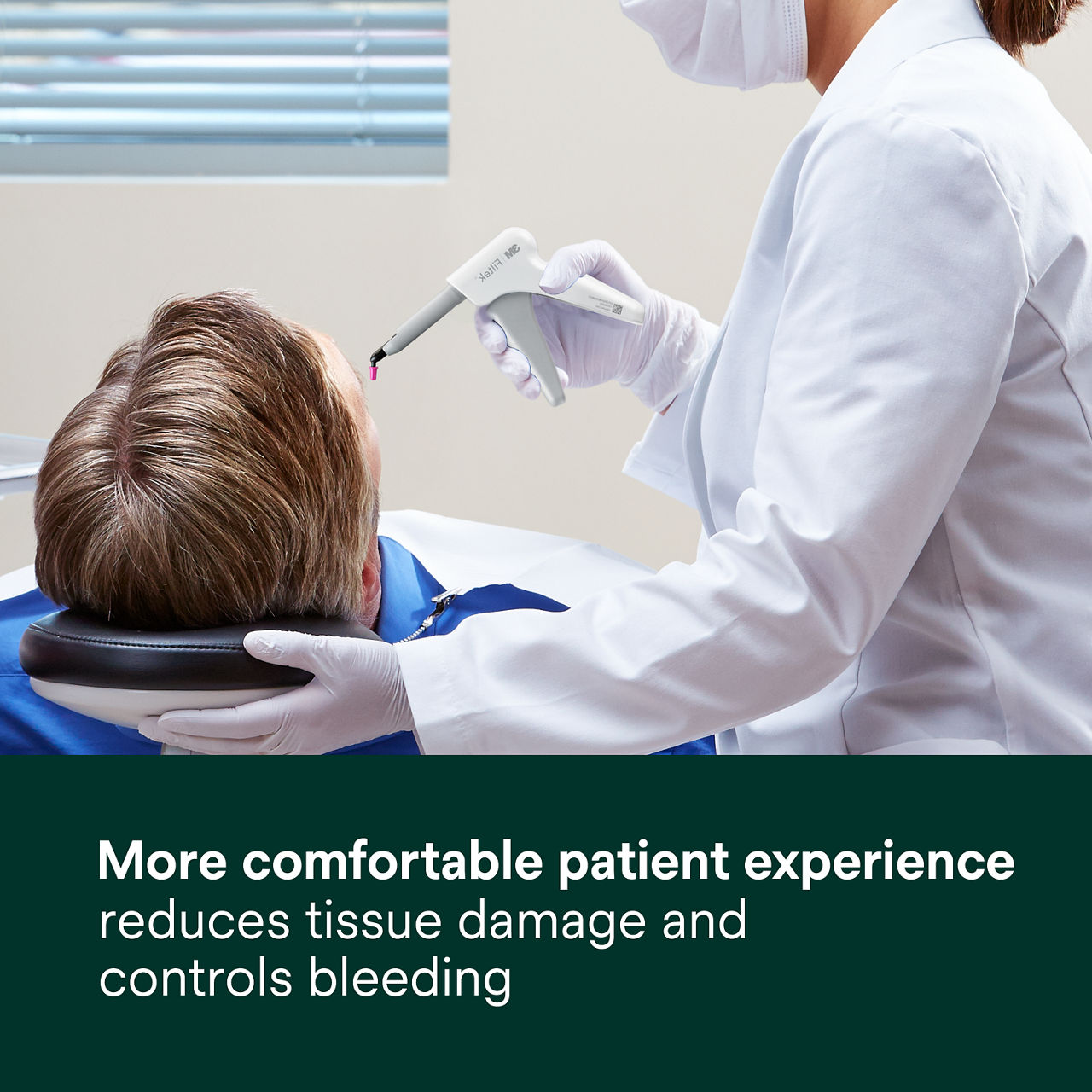 More comfortable patient experience redddduces tissue amage and controls bleeding