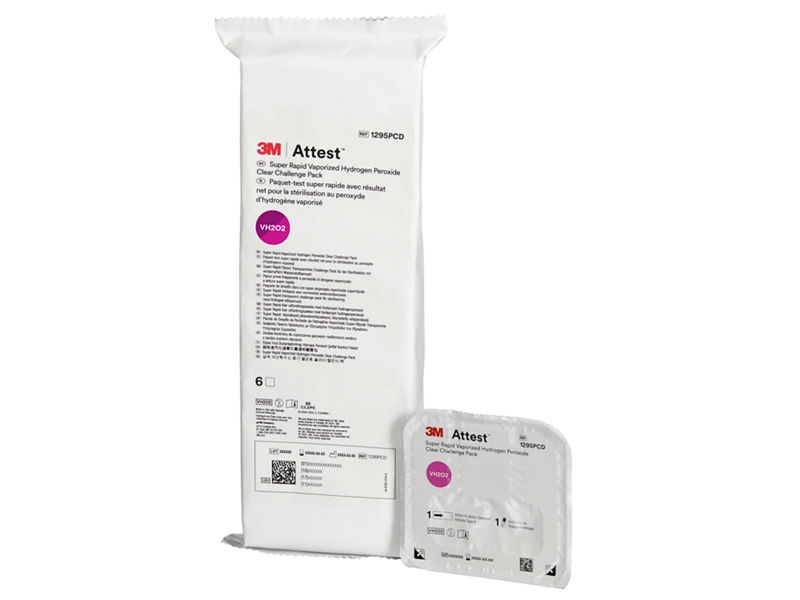 3M™ Attest™ Super Rapid Vaporized Hydrogen Peroxide Clear Challenge Pack, 1295PCD-05, 5 Controls, 24 PAC/CS
