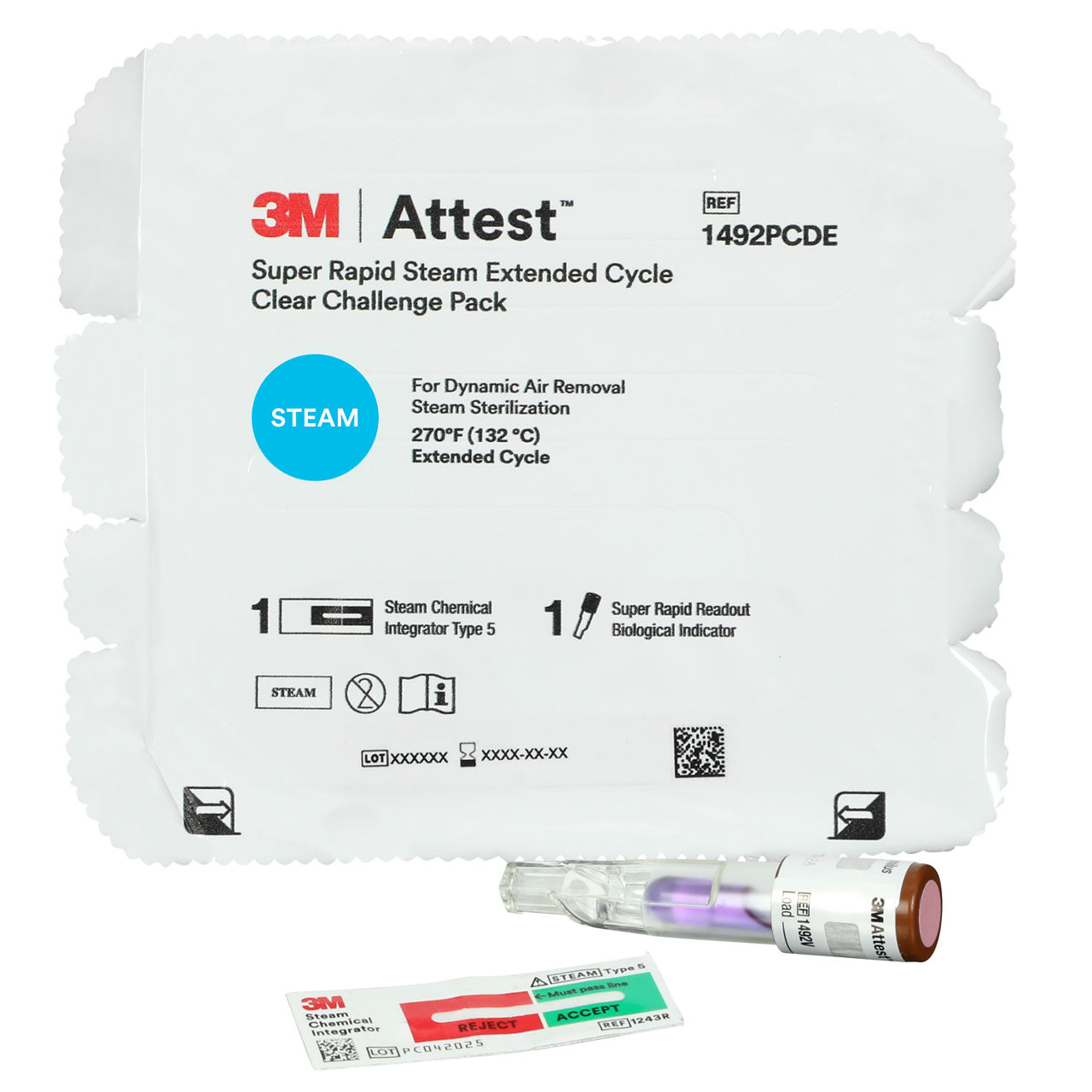 3M™ Attest™ Steam Extended Cycle Clear Challenge Pack
