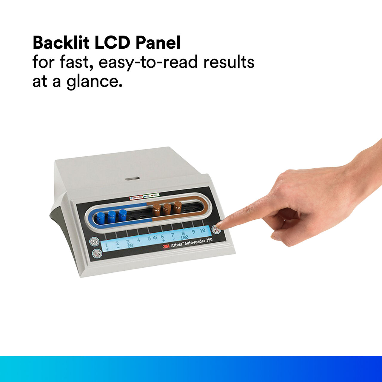 3: Attest Auto-reader 390- Backlit LCD panel