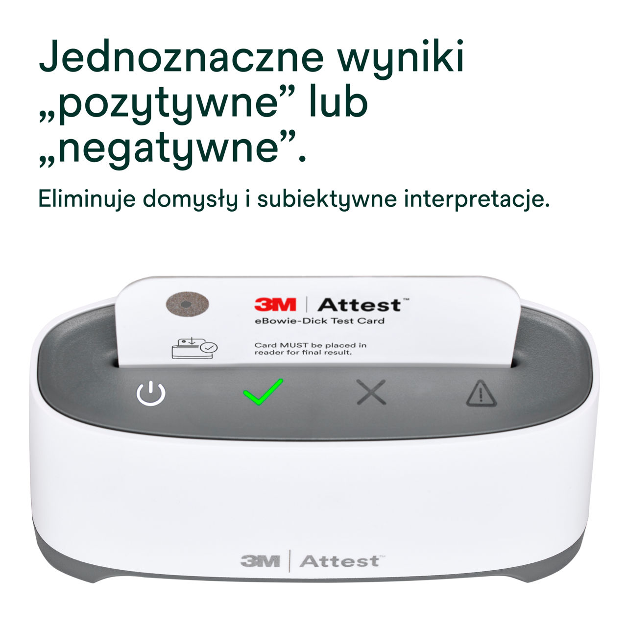 eBowie-Dick Image 1: Ostateczne wyniki „zaliczone” lub „niezaliczone”.