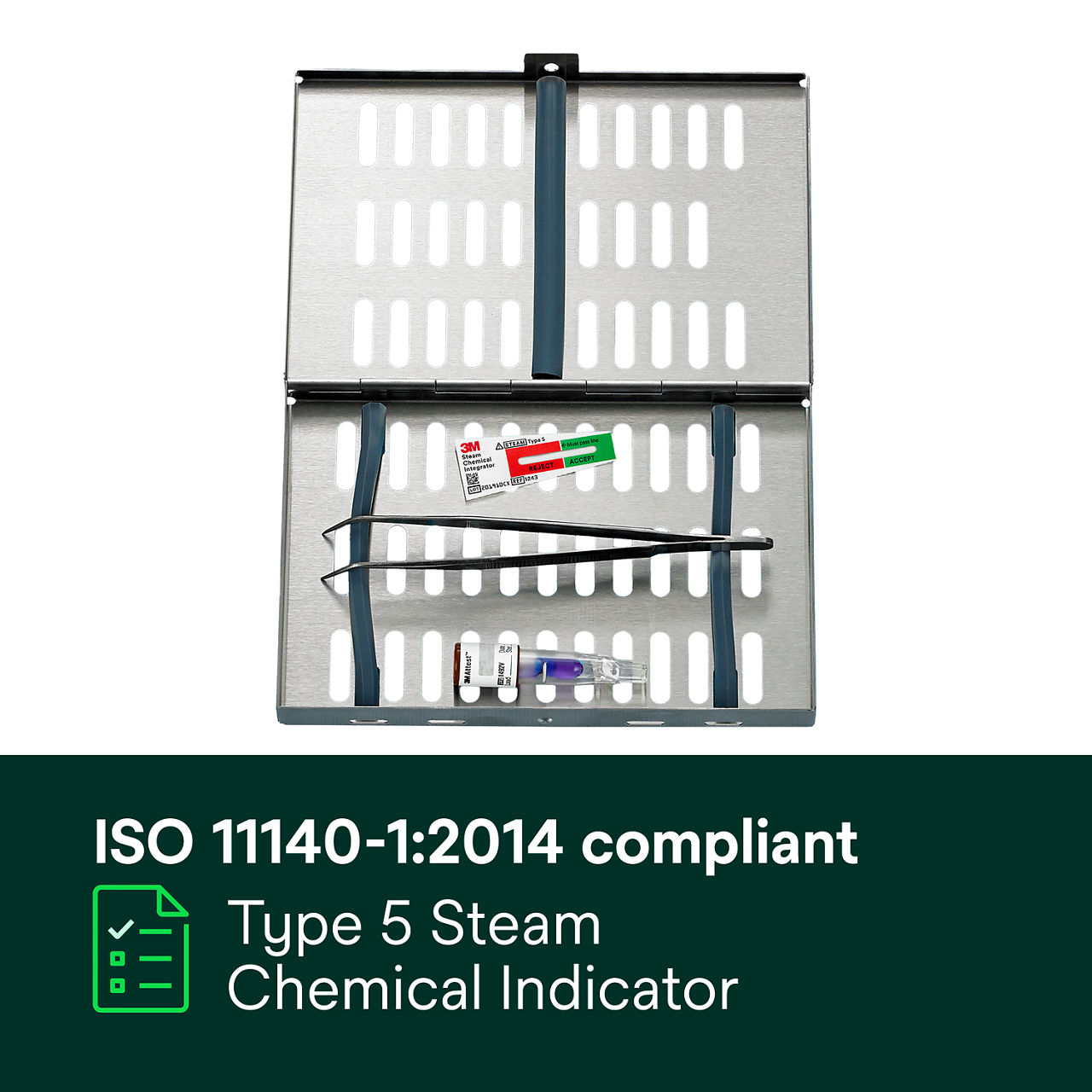 (1) ISO 11140-1:2014 compliant Type 5 Steam Chemical Indicator