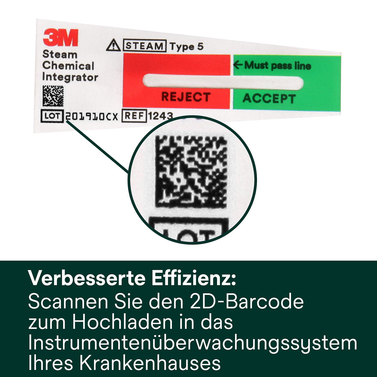 (3) Verbesserte Effizienz Scannen Sie den 2D-Barcode um ihn in das Instrumenten-Tracking-System