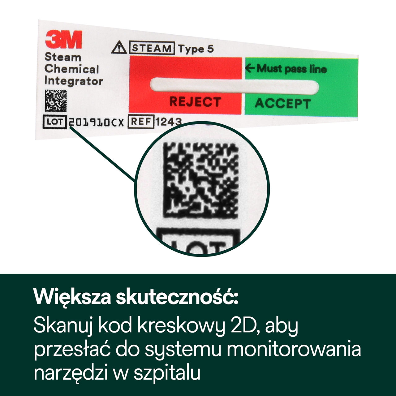 (3) Zwiększona wydajność - Skanuj kod 2D, aby przesłać dane do systemu śledzenia instrumentów szpitalnych