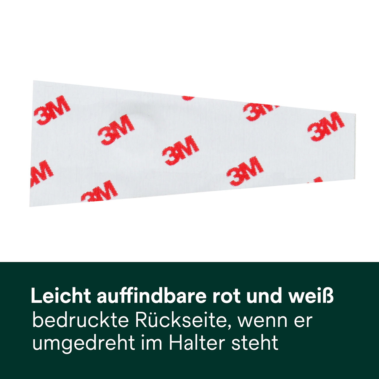 (4)Auffälliges Rot weiß Bedruckter Rücken hilft den CI leicht zu finden wenn er im Tablett umgedreht