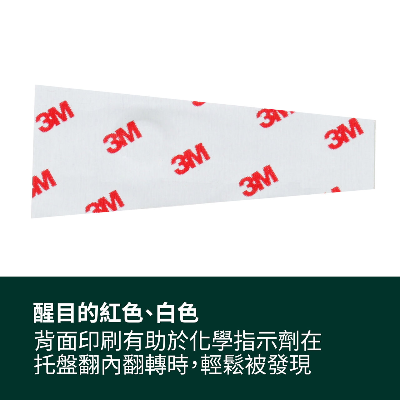 (4) 醒目的紅色和白色 - 印刷背面有助於CI在托盤翻轉時易於找到