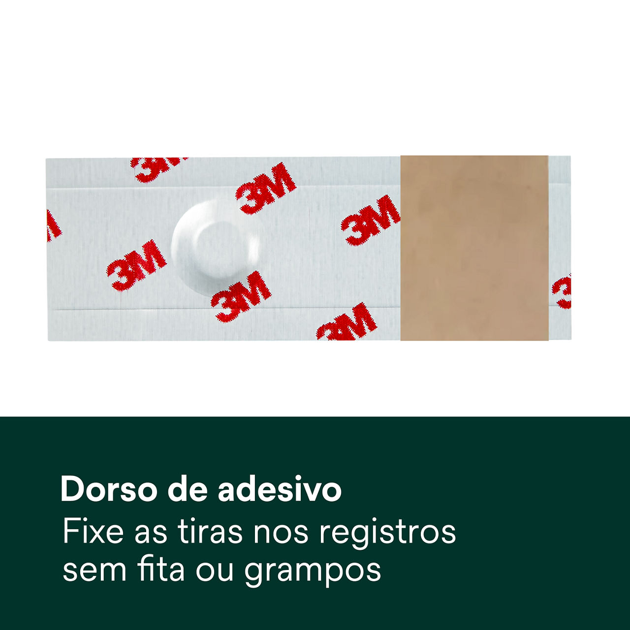(4) Dorso adesivo - Anexe as tiras aos livros de registro sem fita ou grampos