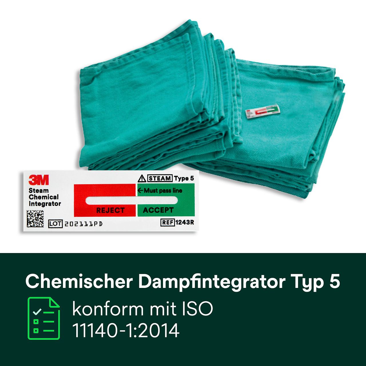 (1) Typ 5 Dampf Chemischer Integrator konform mit ISO 11140-1:2014