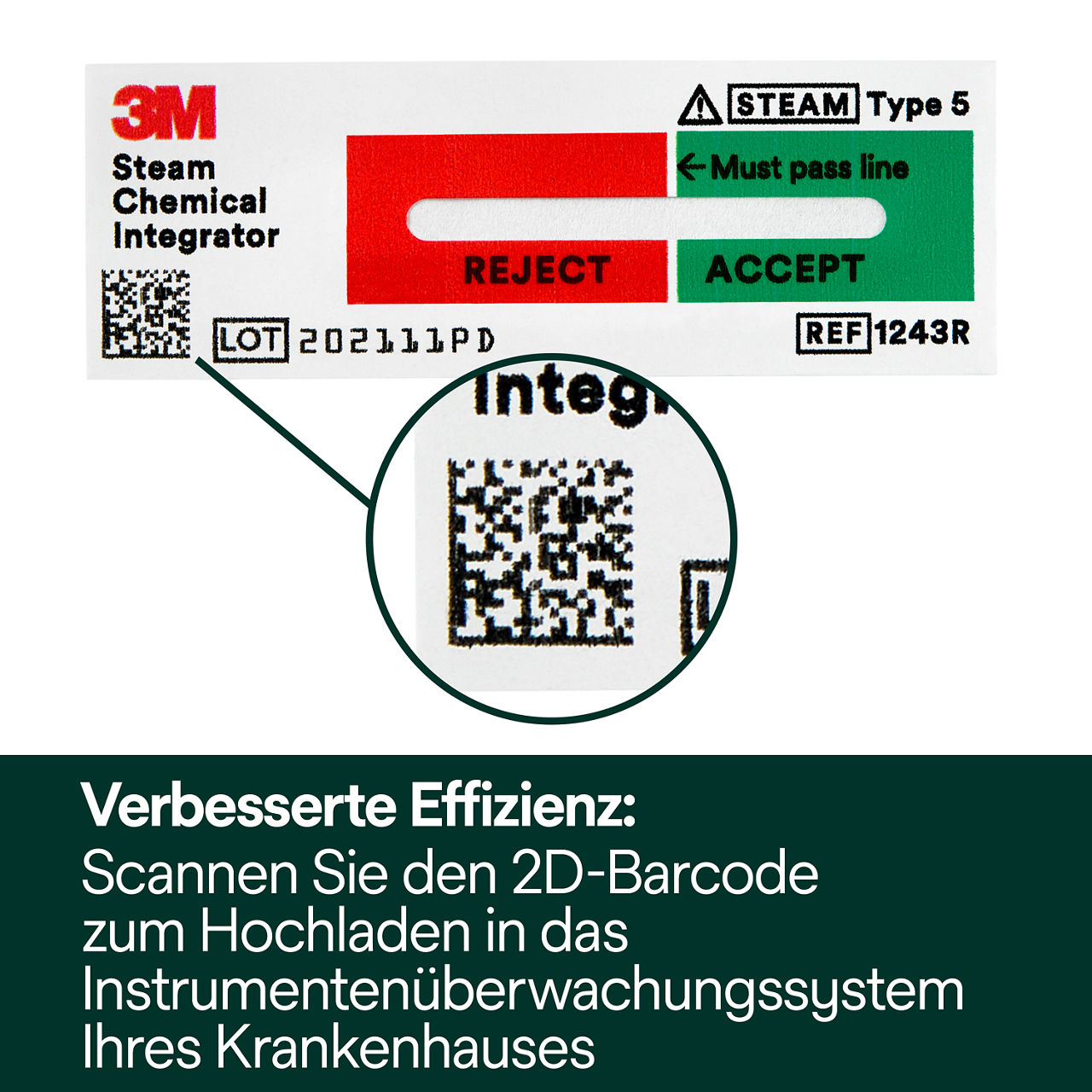 (4) Verbesserte Effizienz Scannen Sie den 2D-Barcode um ihn in das Instrumenten-Tracking-System Ihre