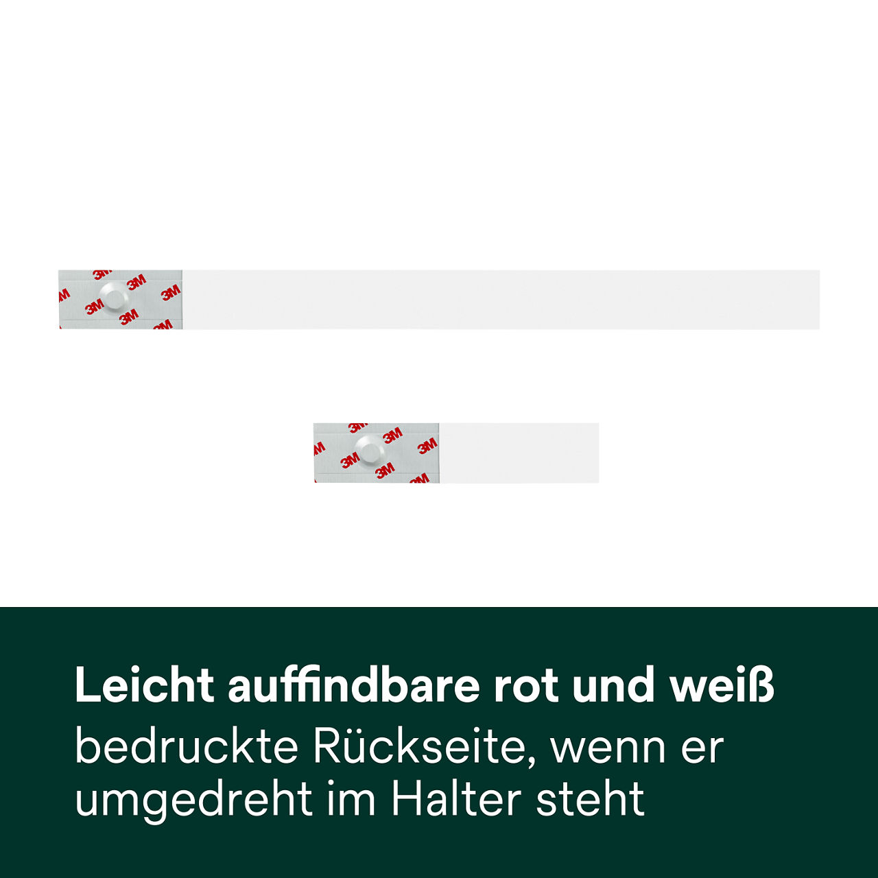 (5) Auffälliges Rot weiß Bedruckter Rücken hilft den CI leicht zu finden, wenn er im Tablett
