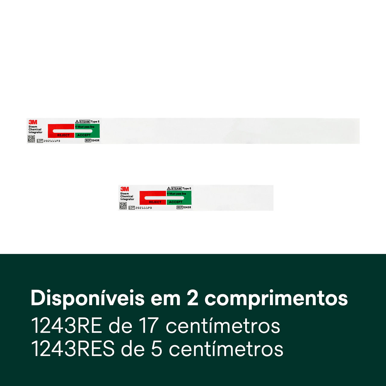 (6) Disponível em 2 comprimentos - 7 polegadas 1243RE, e 2 polegadas 1243RES