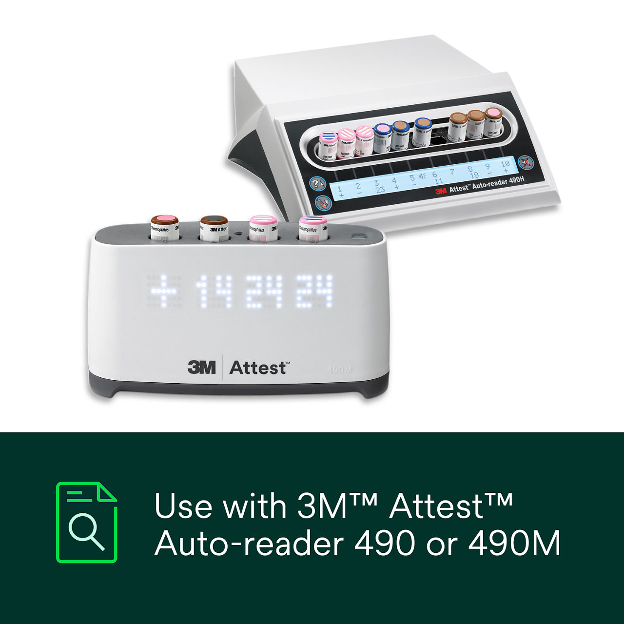 (4) Use with 3M Attest Auto-reader 490 or 490M