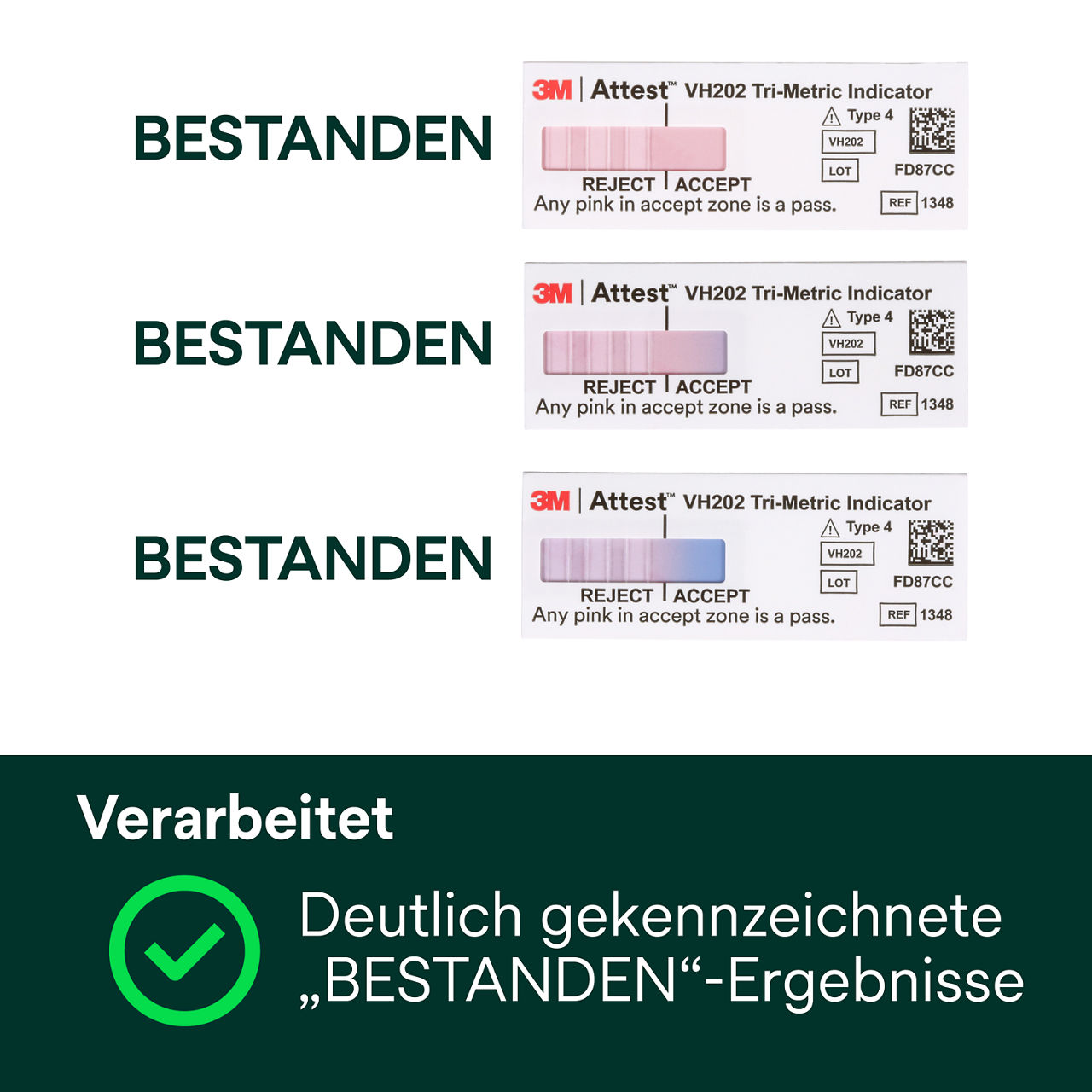 (2) Verarbeitet - Deutlich gekennzeichnete "AKZEPTIEREN" Ergebnisse
