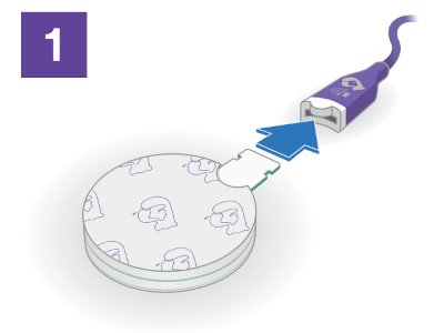 センサータブをセンサーケーブルコネクタに接続