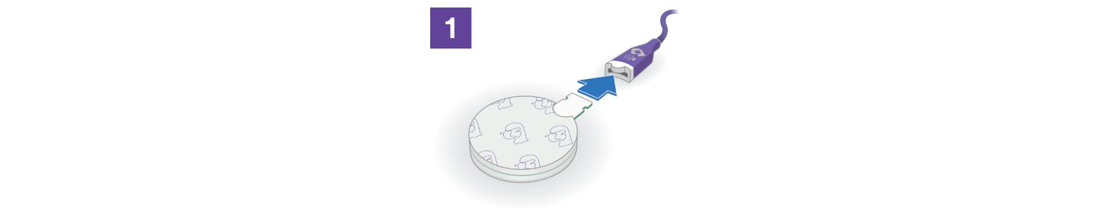 センサータブをセンサーケーブルコネクタに接続