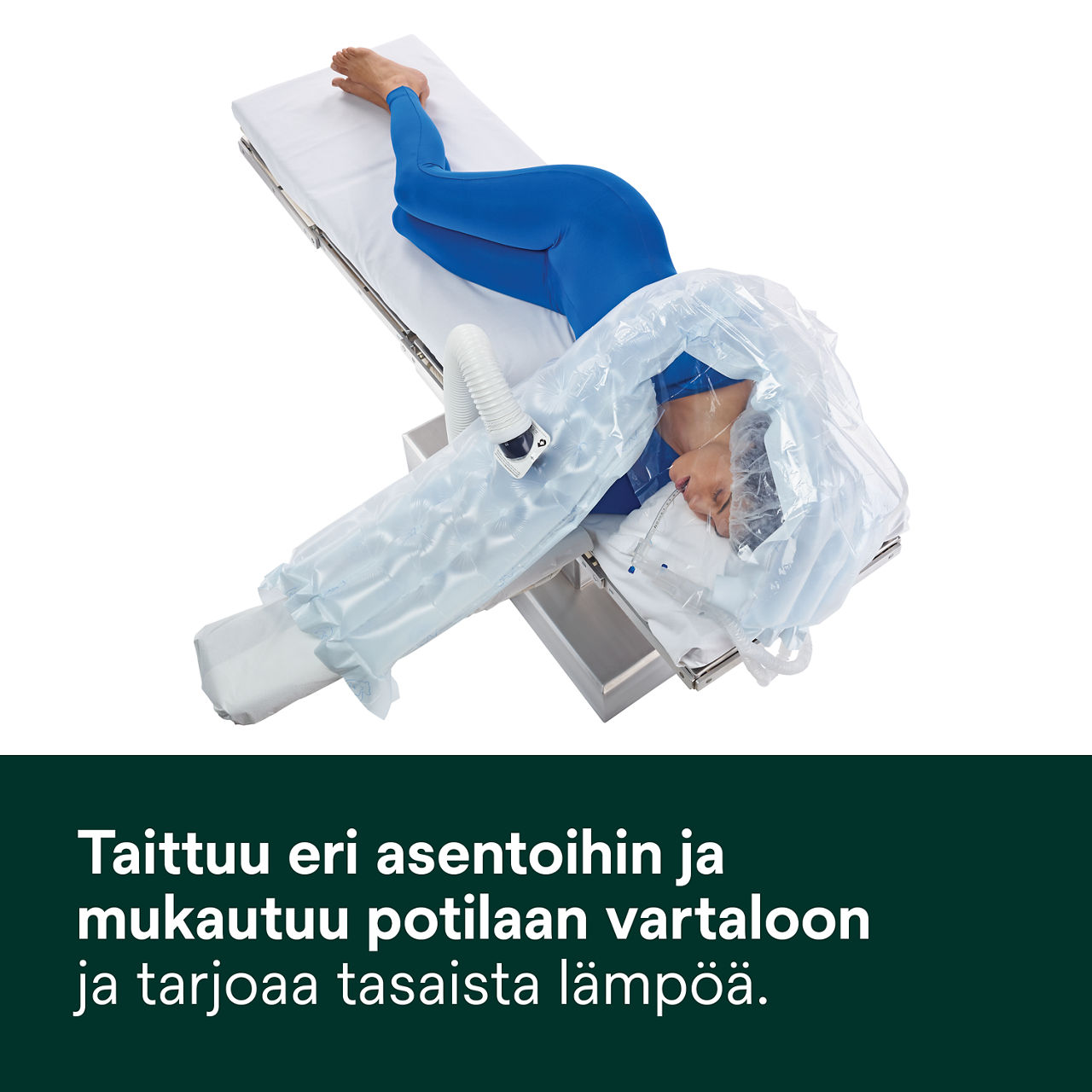 3 - Bair Hugger -lämpöpeite 622: Taipuu ja mukautuu potilaan kehon mukaan