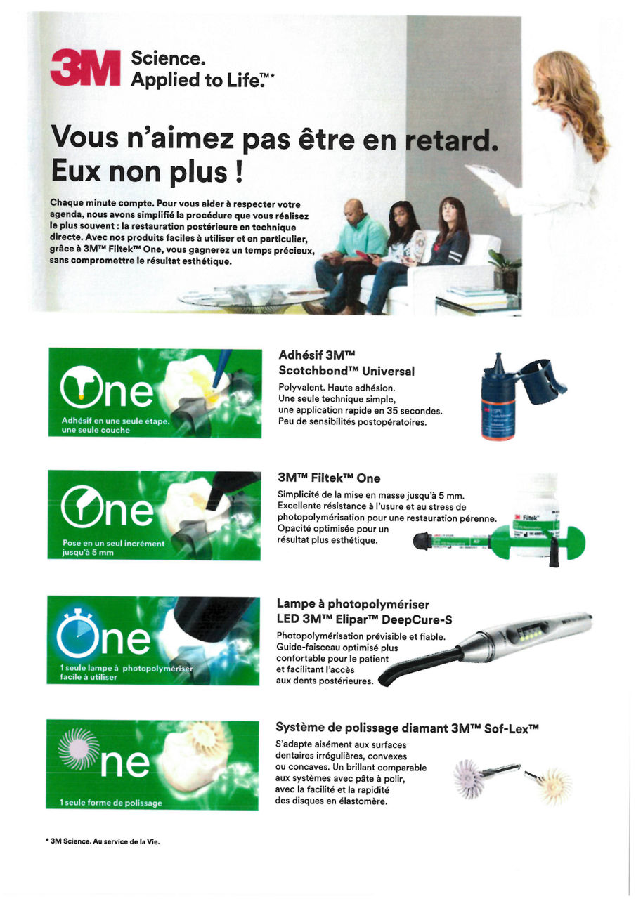 Solution Clinique 3M™ Filtek™ One Brochure