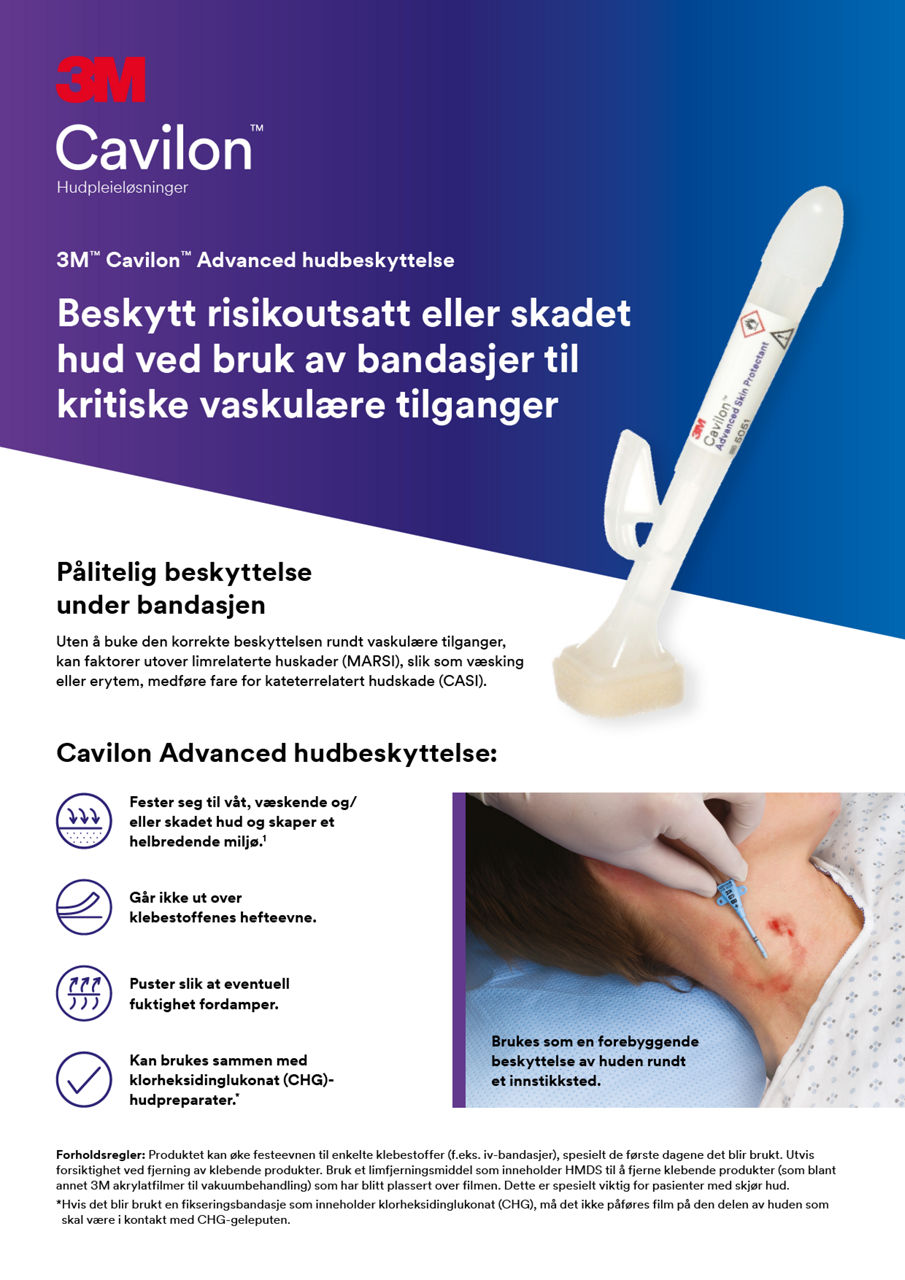 Cavilon Advanced hudbeskyttelse vaskulær tilgang beskyttelse flyer forside forhåndsvisning