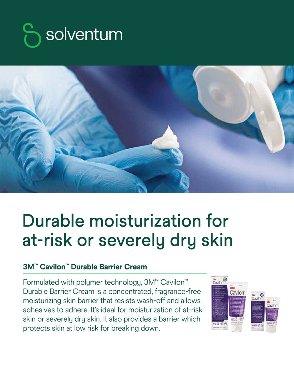 Cavilon No Sting barrier film skin protection IV sites brochure cover preview