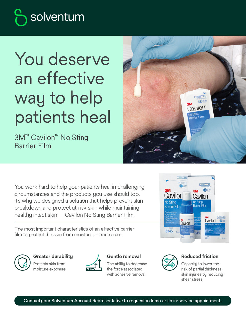 Cavilon No Sting barrier film clinical evidence summary cover preview