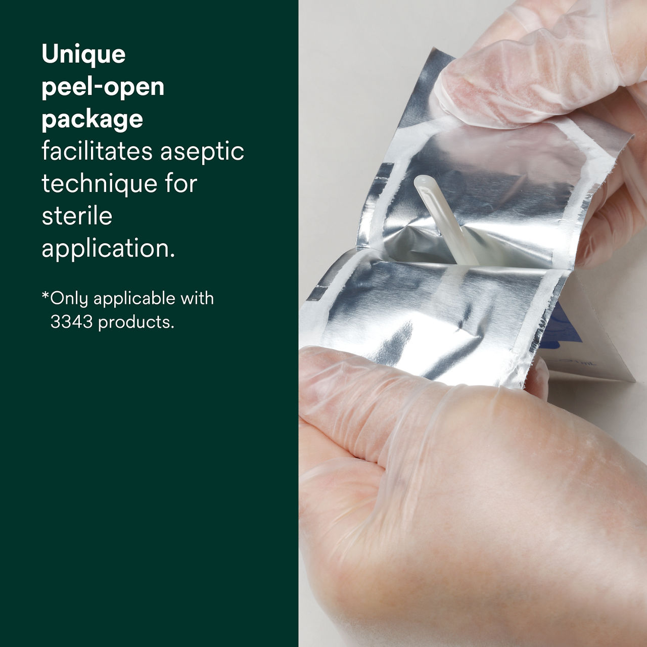 (5) Cavilon No Sting Barrier Film: Unque peel-open package facilitates aseptic technique