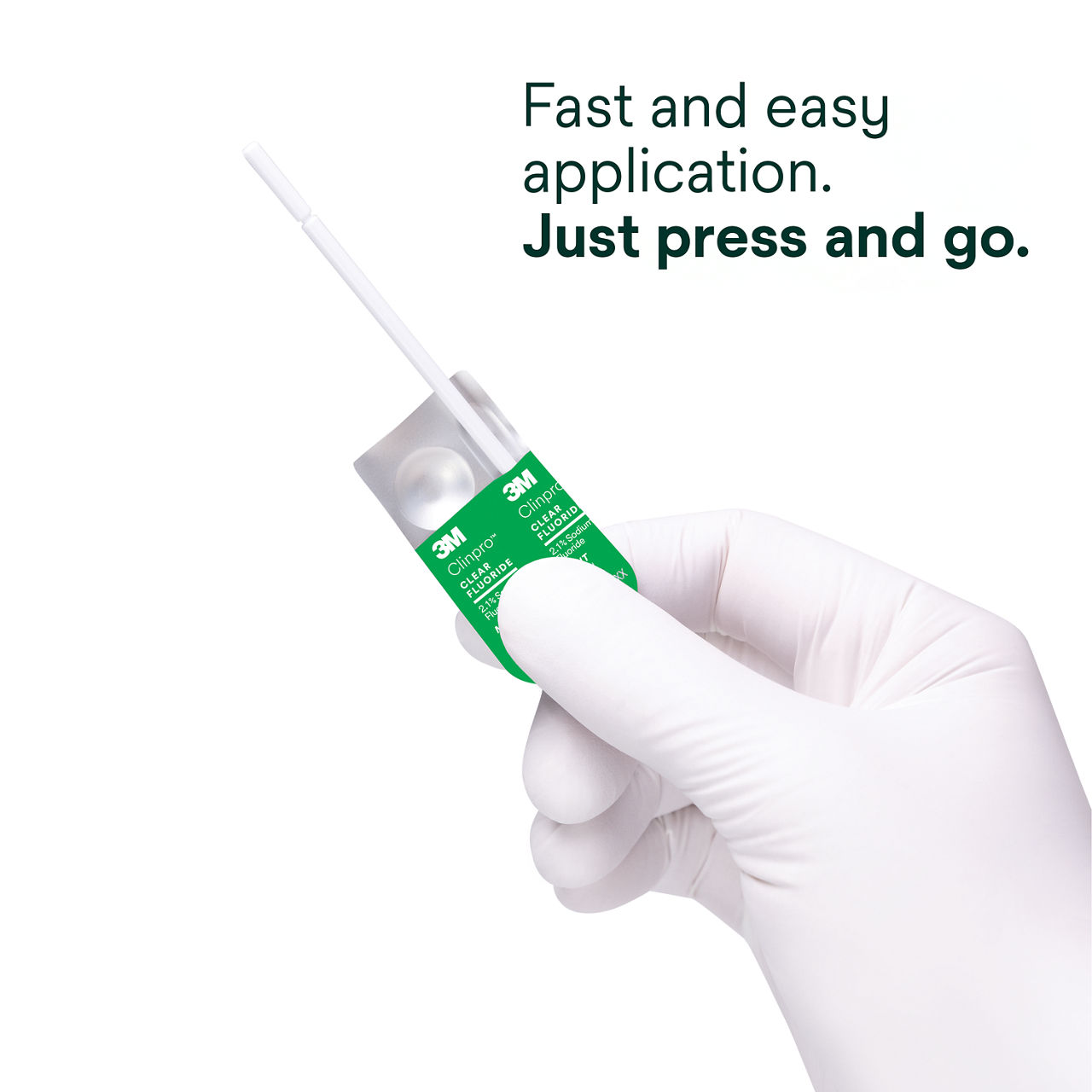 Clinpro Clear, Mint: Fast and easy application just touch and go