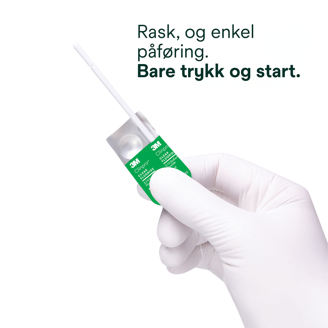 Clinpro Clear, Mint: Rask og enkel applikasjon - bare trykk og gå