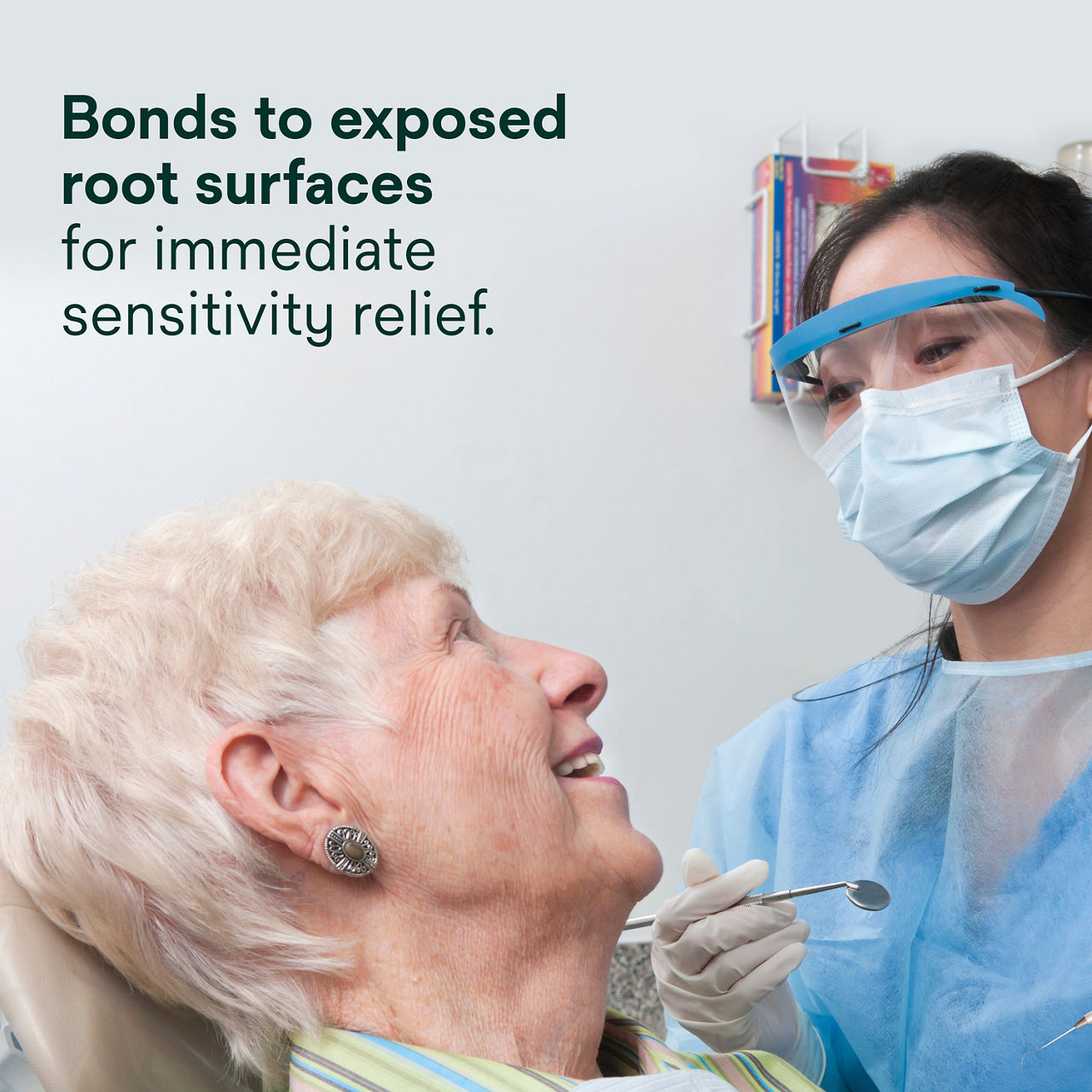 (1) Clinpro XT Varnish: bonds to exposed root surfaces for immediate sensitivity relief