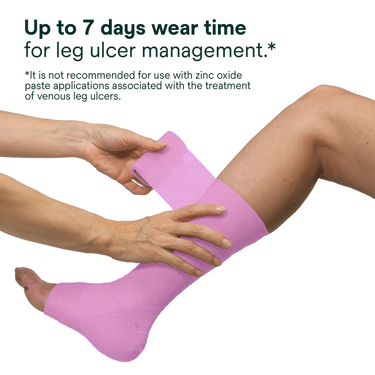 (4) Coban NL: Up to seven days wear time for leg uler management