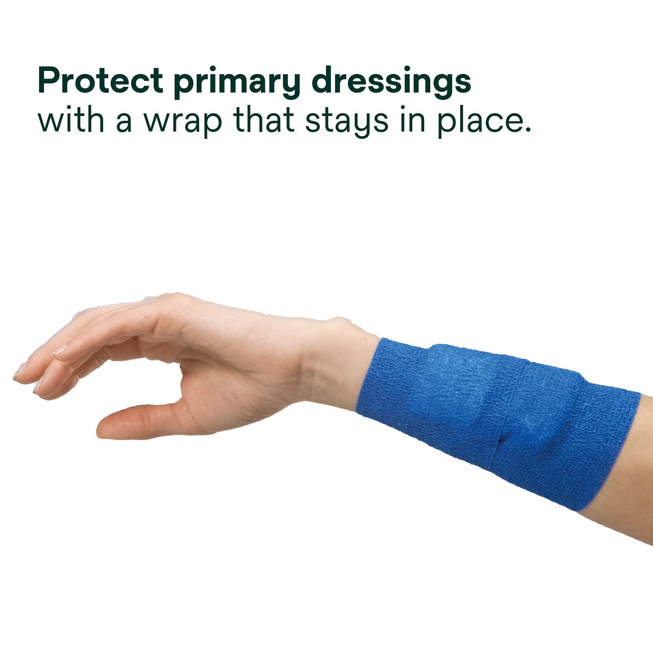 (5) Coban NL: Protect primary dressings with a wrap that stays in place