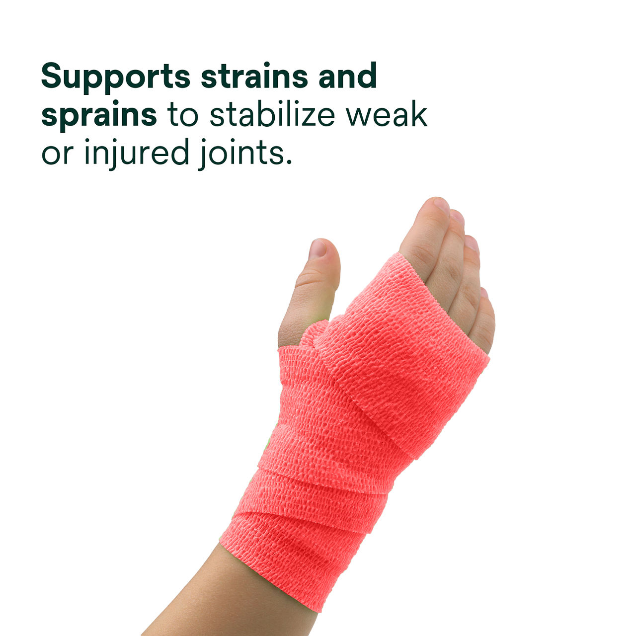 (6) Coban NL: Supports strains and sprains to stabilize weak or injured joints