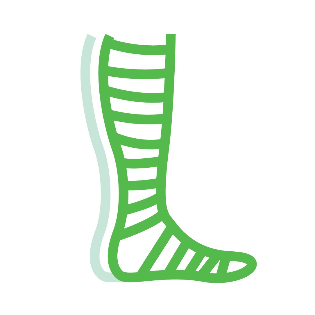 Icon that illustrates compression therapy - light