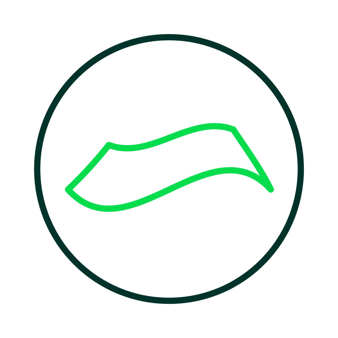 Esnek ioban 2'nin simge tasviri - siyah ve yeşil