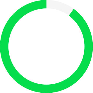 Ilustração de ícone 90%, verde claro