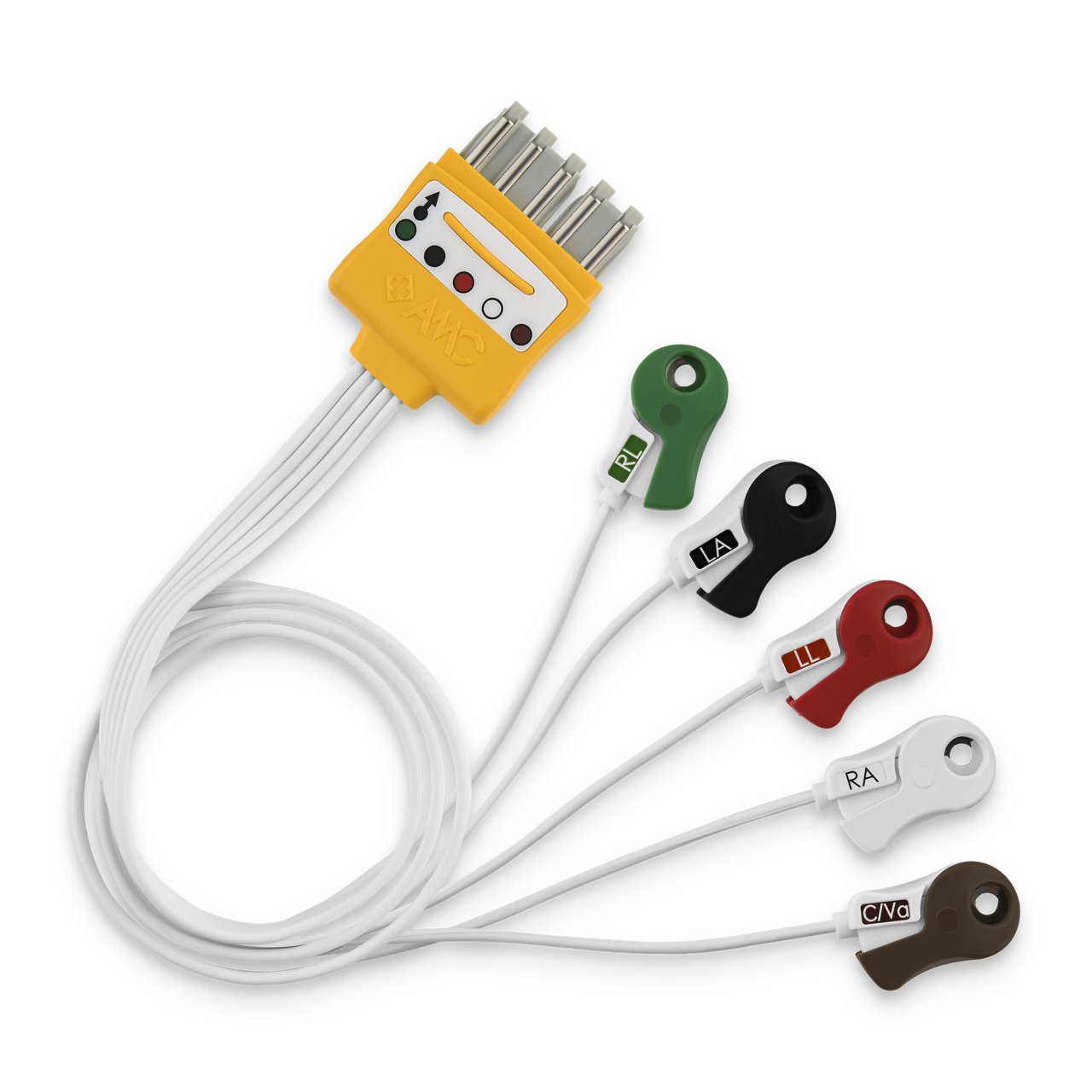 帶有夾式連接器和通用插座的5導可拋棄式導線圖像.us