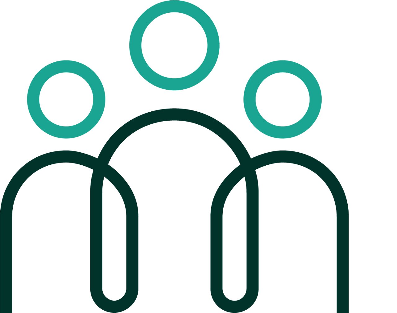 Üç kişiden oluşan bir ikon.