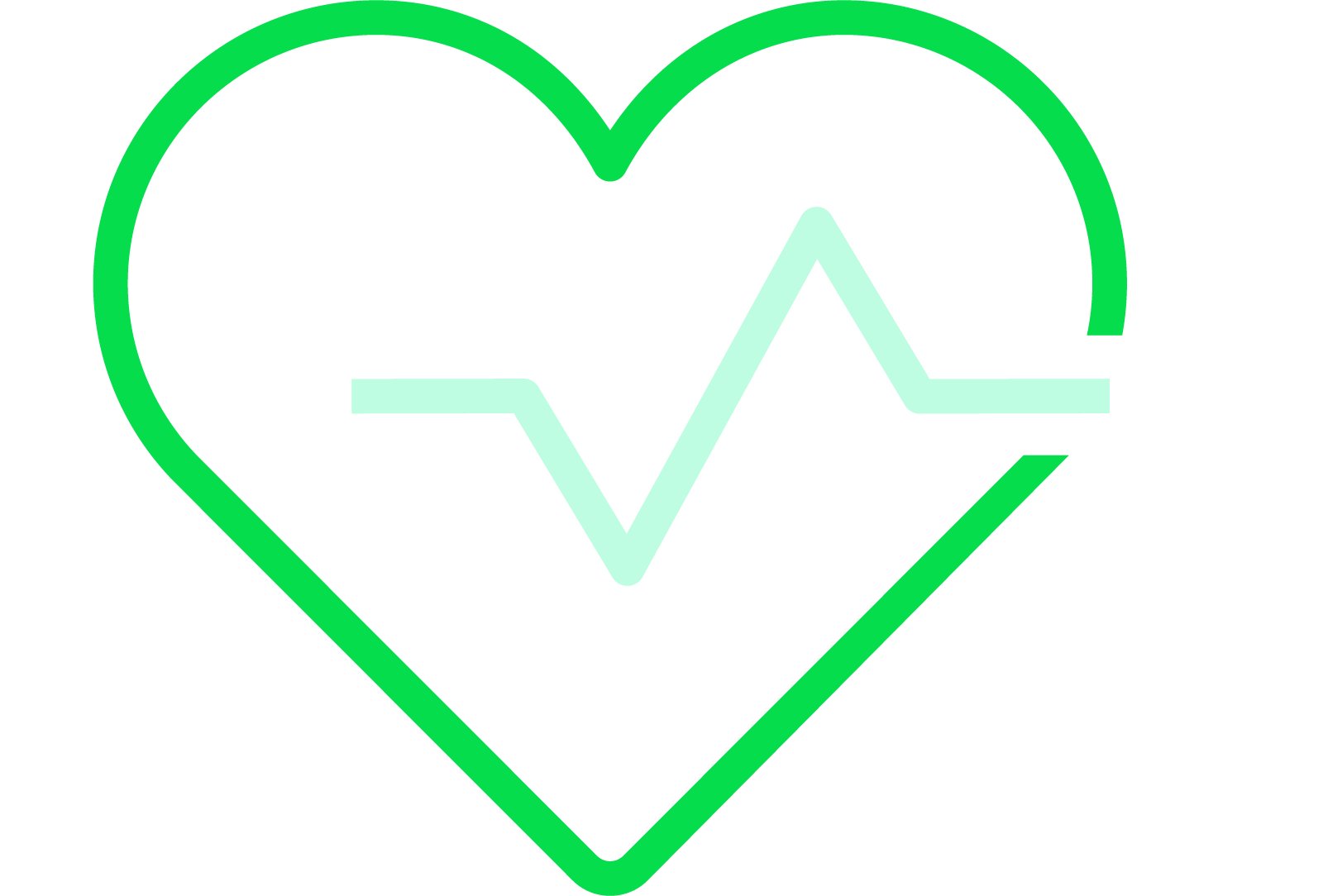 Icon of a heart with an EKG line running through it.