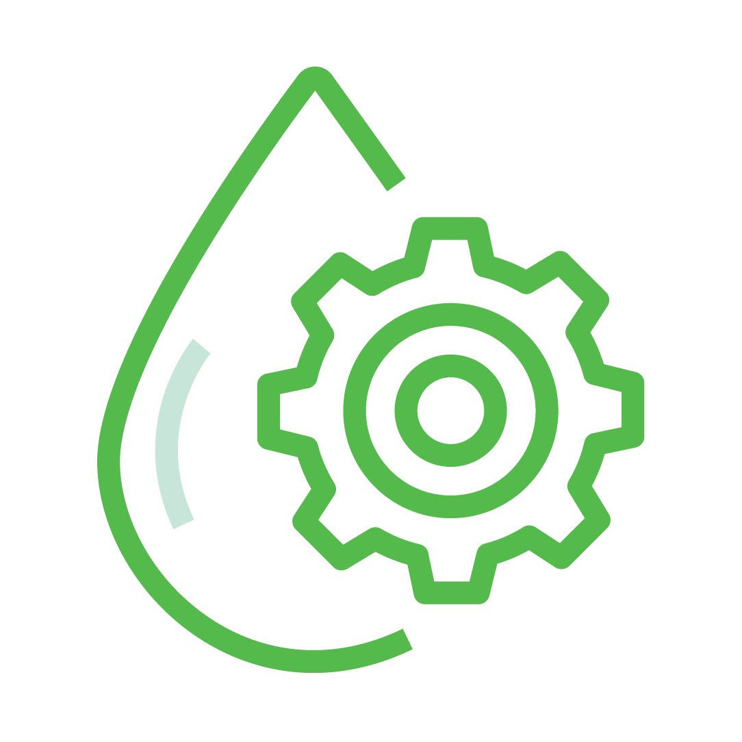 Ikon som illustrerer ekssudathåndtering - lys